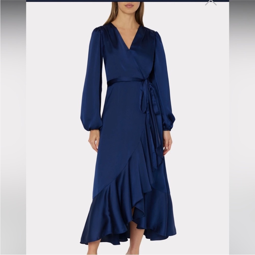 Milly Deep Blue Long Sleeve Dress